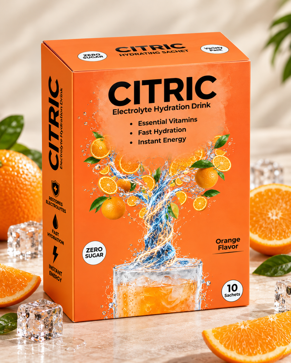 CITRIC Orange Electrolyte Hydration Drink | 10 Sachets